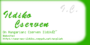 ildiko cserven business card